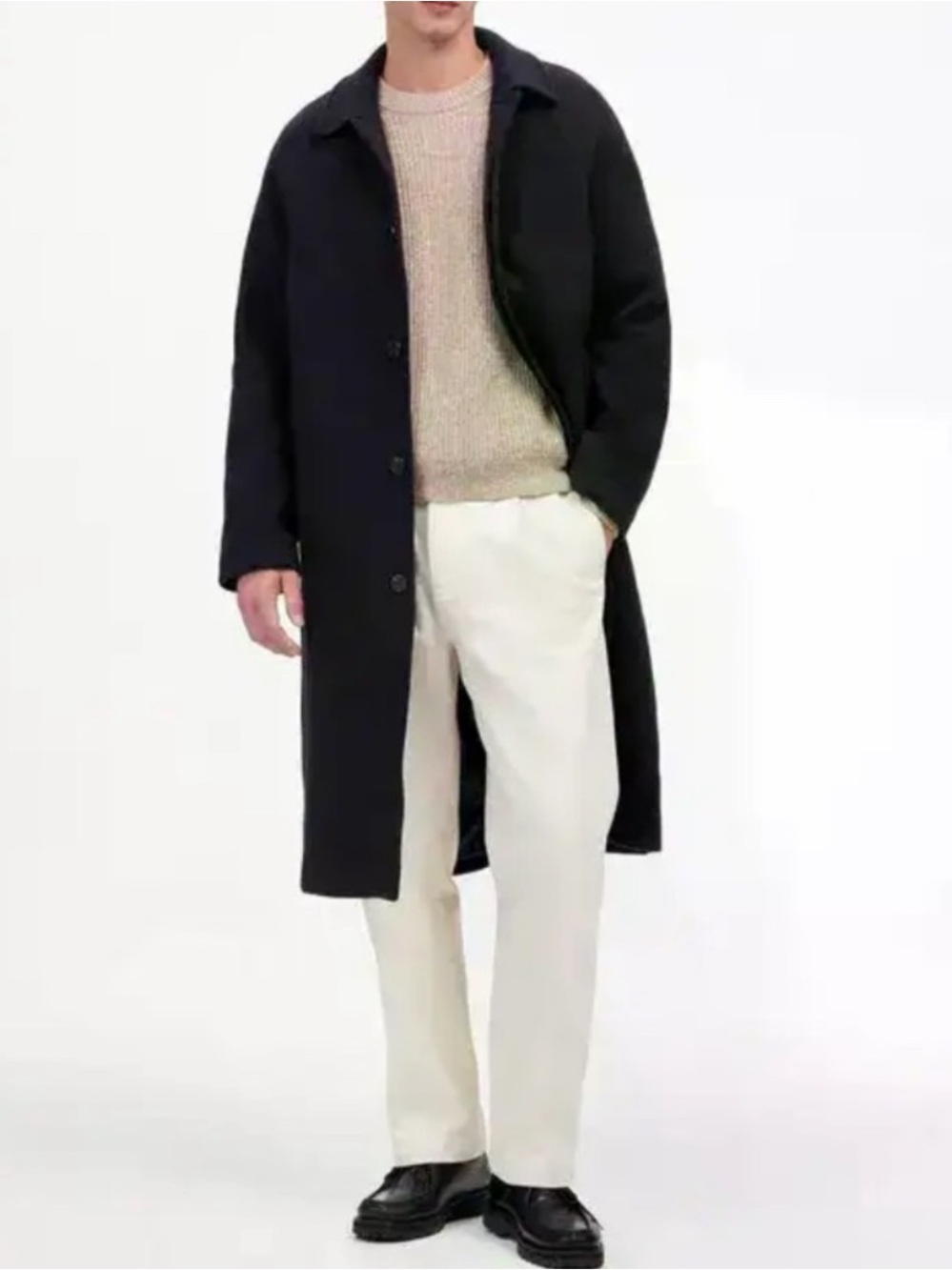 NWT Gap Men Wool Blend Car Coat Size Large Tall
